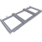 Storage and transport pallet | for 20 panel fences | or 20 mobile fences | length: 2,40 m, galvanized